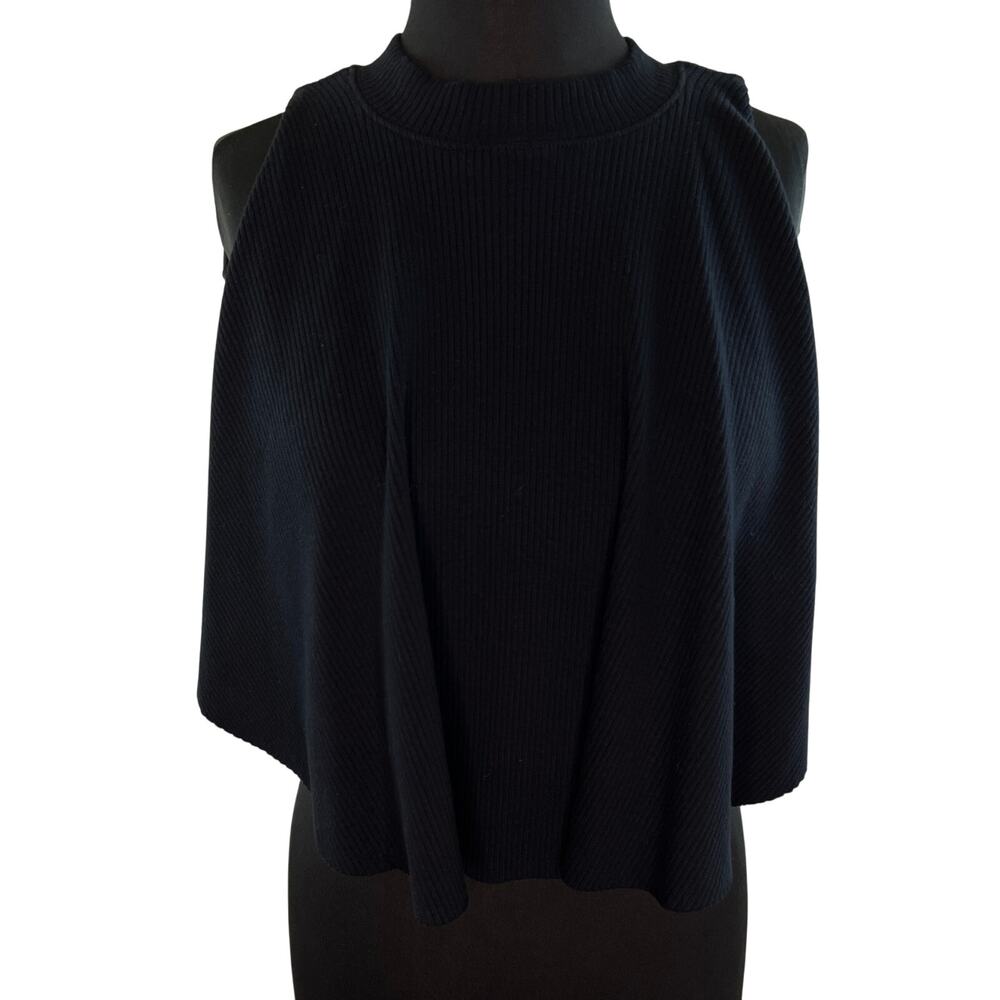 FREE PEOPLE Black Ribbed Knit Open Back Open Side Sleeveless Crop Top Small S